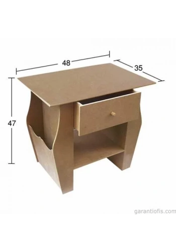 Hobi-Art SP 546 Ham Ahşap Dekoratif Sehpa