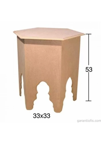 Hobi-Art SP 548 Ham Ahşap Dekoratif Sehpa