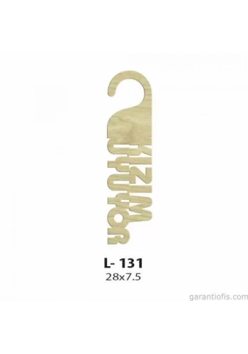 Hobi-Art L 131 Lazer Kesim Kızım Uyuyor Yazılı Kapı Kolu Askısı