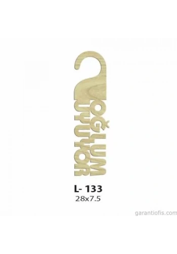 Hobi-Art L 133 Lazer Kesim Oğlum Uyuyor Yazılı Kapı Kolu Askısı