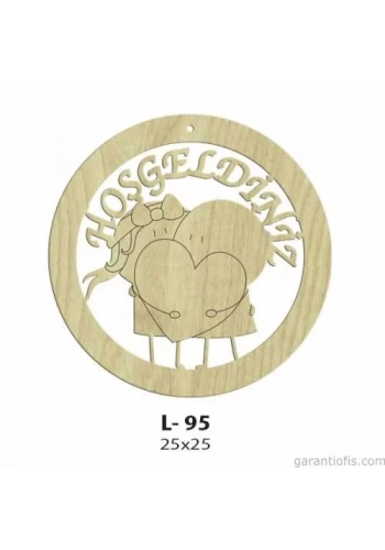 Hobi-Art L 95 Lazer Kesim Hoşgeldiniz Yazılı Kapı Süsü