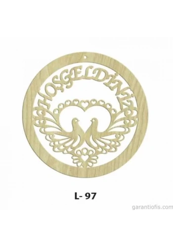 Hobi-Art L 97 Lazer Kesim Hoşgeldiniz Yazılı Kapı Süsü