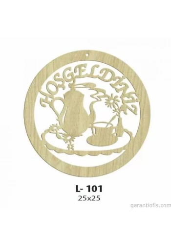 Hobi-Art L 100 Lazer Kesim Hoşgeldiniz Yazılı Kapı Süsü