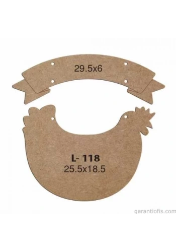 Hobi-Art L 118 Lazer Kesim Tavuk Tasarımlı Duvar Süsü