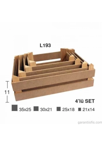 Hobi-Art L 193 Kasa Şeklinde Masaüstü Dekoratif Ahşap Obje