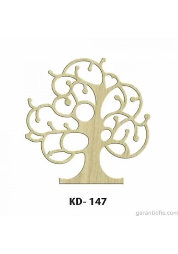 Hobi-Art KD 147 - Ağaç Figürlü Dekoratif Mini Ahşap Obje