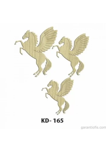Hobi-Art KD 165 - At Şeklinde Dekoratif Mini Ahşap Süs Obje