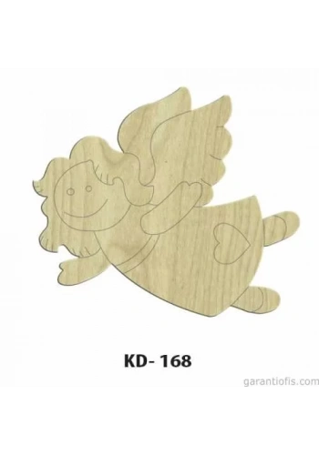 Hobi-Art KD 168 - Melek Kız Figürlü Dekoratif Mini Ahşap Obje