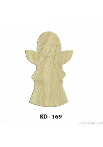 Hobi-Art KD 169 - Melek Kız Figürlü Dekoratif Mini Ahşap Obje