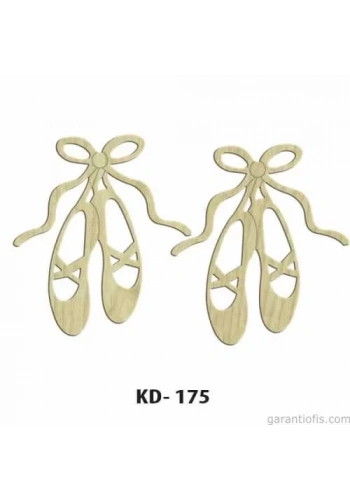 Hobi-Art KD 175 - Balerin Ayakkabısı Figürlü Dekoratif Mini Ahşap Obje