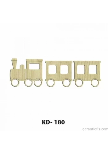 Hobi-Art KD 180 - Tren Figürlü Dekoratif Mini Ahşap Obje