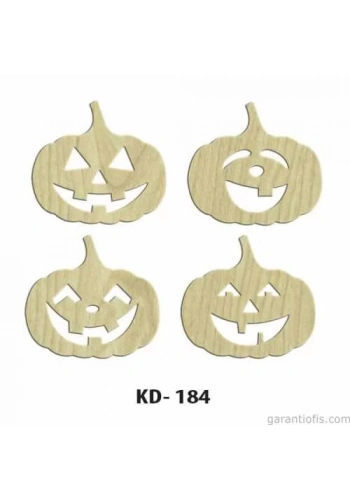 Hobi-Art KD 184 - Bal Kabağı Figürlü Dekoratif Mini Ahşap Obje