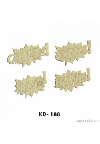 Hobi-Art KD 188 Dekoratif Mini Ahşap Obje