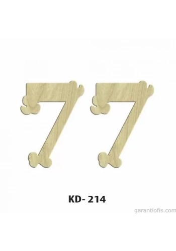 Hobi-Art KD 214 Dekoratif Mini Ahşap Rakamlar (7 Rakamı)