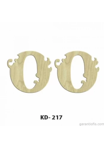 Hobi-Art KD 217 Dekoratif Mini Ahşap Rakamlar (0 Rakamı)