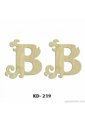 Hobi-Art KD 219 Dekoratif Mini Ahşap Harfler (B Harfi)