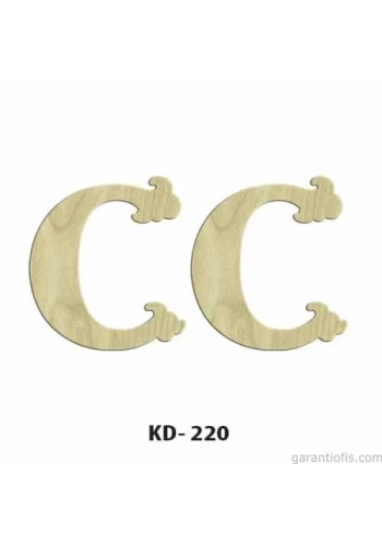 Hobi-Art KD 220 Dekoratif Mini Ahşap Harfler (C Harfi)