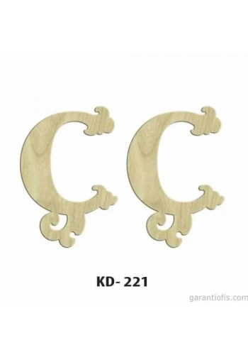 Hobi-Art KD 221 Dekoratif Mini Ahşap Harfler (Ç Harfi)