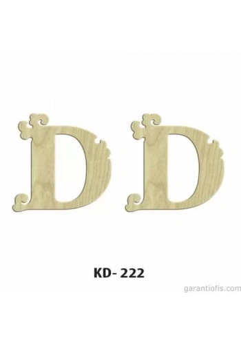 Hobi-Art KD 222 Dekoratif Mini Ahşap Harfler (D Harfi)