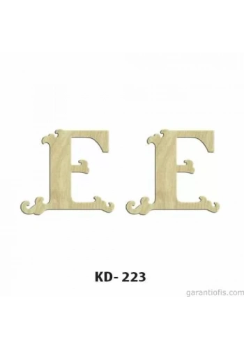 Hobi-Art KD 223 Dekoratif Mini Ahşap Harfler (E Harfi)
