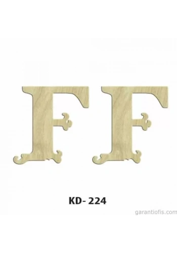 Hobi-Art KD 224 Dekoratif Mini Ahşap Harfler (F Harfi)