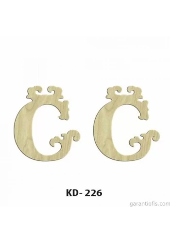 Hobi-Art KD 226 Dekoratif Mini Ahşap Harfler (Ğ Harfi)