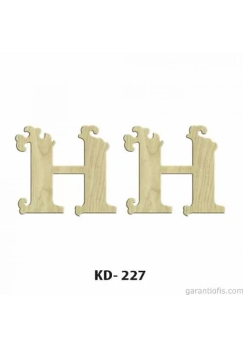 Hobi-Art KD 227 Dekoratif Mini Ahşap Harfler (H Harfi)