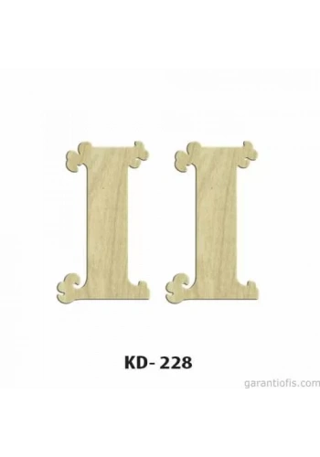 Hobi-Art KD 228 Dekoratif Mini Ahşap Harfler (I Harfi)