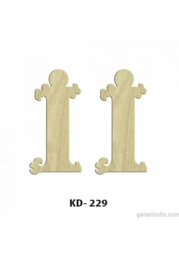 Hobi-Art KD 229 Dekoratif Mini Ahşap Harfler (İ Harfi)