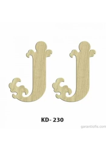 Hobi-Art KD 230 Dekoratif Mini Ahşap Harfler (J Harfi)