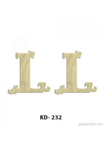 Hobi-Art KD 232 Dekoratif Mini Ahşap Harfler (L Harfi)