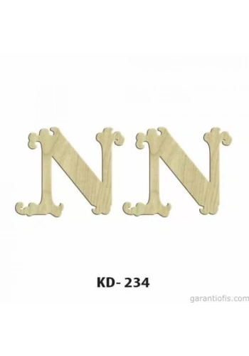 Hobi-Art KD 234 Dekoratif Mini Ahşap Harfler (N Harfi)