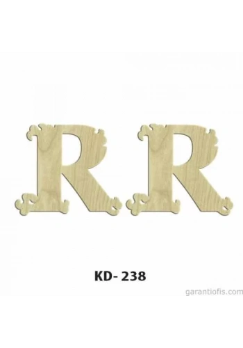 Hobi-Art KD 238 Dekoratif Mini Ahşap Harfler (R Harfi)