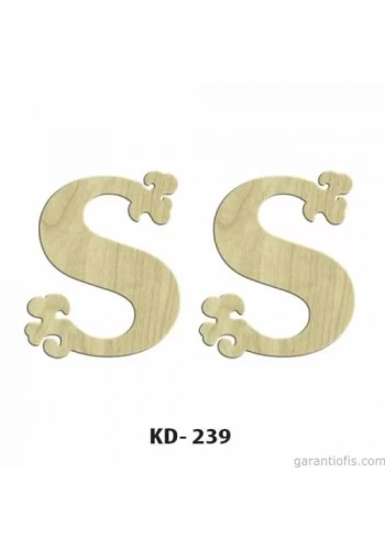 Hobi-Art KD 239 Dekoratif Mini Ahşap Harfler (S Harfi)