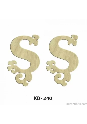 Hobi-Art KD 240 Dekoratif Mini Ahşap Harfler (Ş Harfi)
