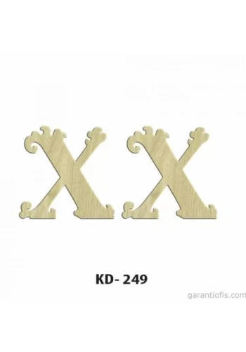 Hobi-Art KD 249 Dekoratif Mini Ahşap Harfler (X Harfi)