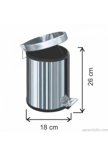 Garanti Metal 1001 Pedallı Çöp Kovası (3 Litre)