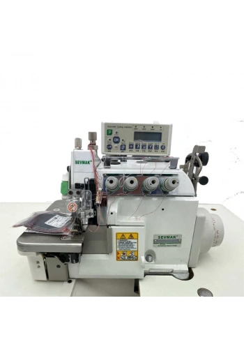 Sevmak VT-3216EXT-05H-UBT 5 İplik Transportlu Tam Otomatik Akıllı İplik Kesicili Overlok Makinası (Kot)