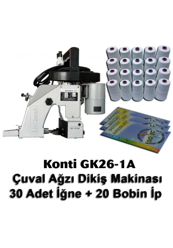 Konti GK26-1A Çuval Ağzı Dikiş Makinası + 30 Adet İğne + 20 Bobin İp