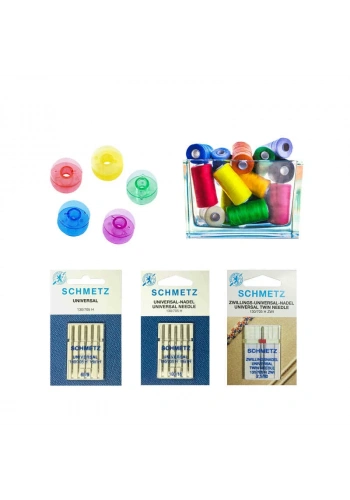 Dikiş Paketi (50 Masura, 10 Renkli İplik, İğne Çeşitleri)