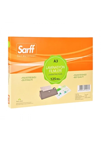 SARFF LAMİNASYON FİLMİ A3 125mic 100LÜ (15309015)
