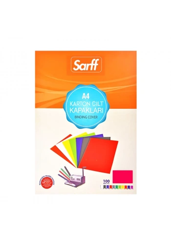 SARFF DESENLİ KARTON CİLT KAPAĞI A4 KIRMIZI 100LÜ (15201043)