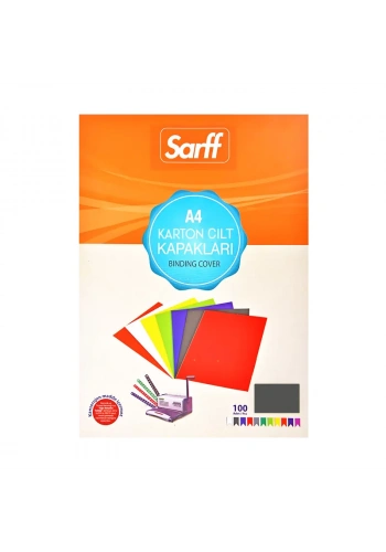 SARFF KARTON CİLT KAPAĞI A4 SİYAH 100LÜ (15201040)