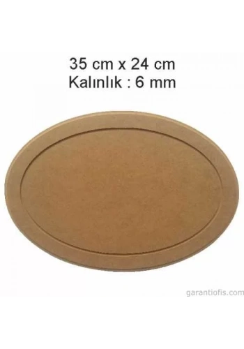 Hobi-Art L 277 Dekoratif Oval Ahşap Supla