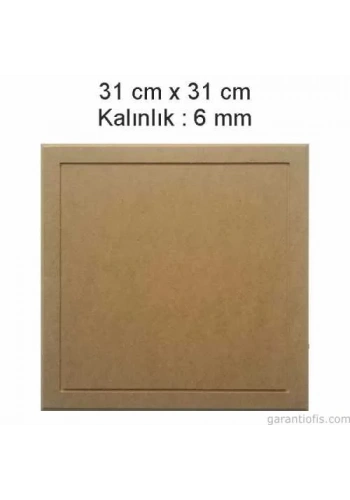 Hobi-Art L 279 Dekoratif Kare Ahşap Supla