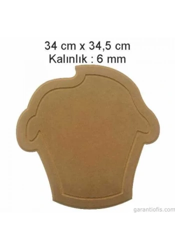 Hobi-Art L 283 Dekoratif Cupcake Ahşap Supla