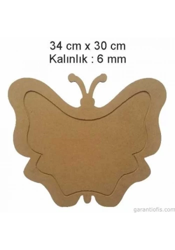 Hobi-Art L 285 Dekoratif Kelebek Ahşap Supla