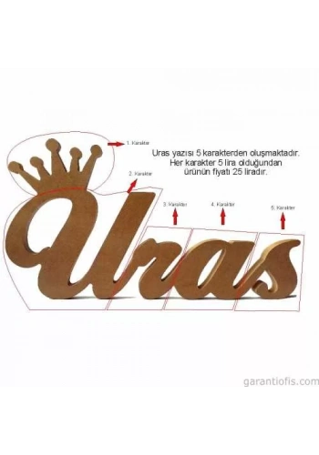 Hobi-Art F 739 İstenilen İsime Özel Yazılar (Karakter Başı Fiyatı Vardır)