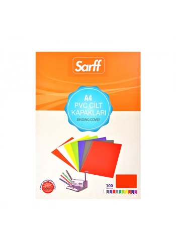 SARFF PVC CİLT KAPAĞI A4 160mic KIRMIZI 100LÜ (15201015)