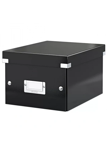 Leitz 6043 WOW Metalik Siyah Küçük Boy Saklama Kutusu